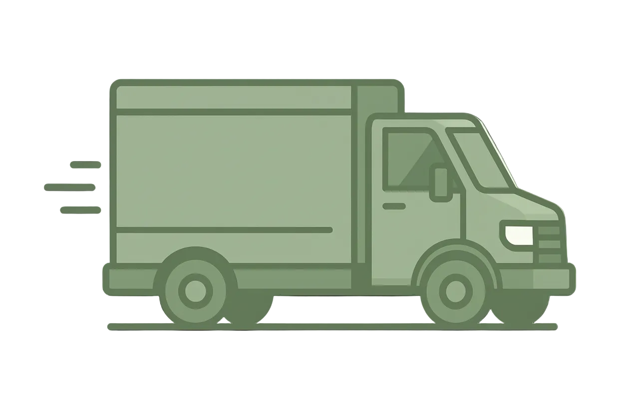 picture of delievry truck vector style purple